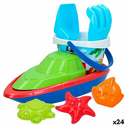 Color Baby Set de jouets de plage Colorbaby 8 Pièces Bateau polypropylène (24 Unités)