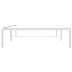 Maison Chic Lit Moderne Chambre - Cadre/structure de lit pour adulte métal blanc 100x190 cm -MN96794 pas cher