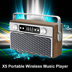 Avis Universal Haut-parleur compatible en bois sans fil portable en bois Bluetooth 20W Réserver de haut-parleur FM Player Radio Prise en charge de la carte TF Card U Disk Line