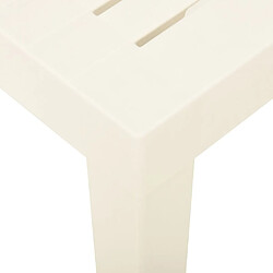 Avis vidaXL Table de jardin Blanc 79x65x72 cm Plastique