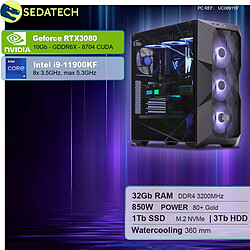 Sedatech PC Gamer Pro • Intel i9-11900KF • RTX3080 • 32Go RAM • 1To SSD M.2 • 3To HDD • sans OS