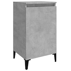 Maison Chic Table de chevet,Table de Nuit,Meuble de Rangement gris béton 40x35x70 cm bois d'ingénierie