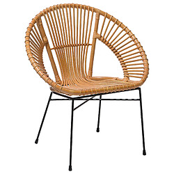 Beliani Chaise de salle à manger Rotin Naturel SARITA