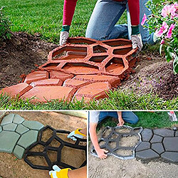 3 Pcs Jardin Pelouse Allée Pavage Pavement Moule Chemin Path Maker Moule Réutilisable