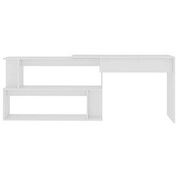 Acheter vidaXL Bureau d'angle Blanc 200x50x76 cm Bois d'ingénierie