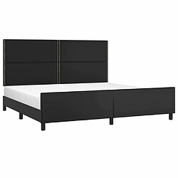 Avis Maison Chic Cadre/structure de lit avec tête de lit pour adulte - Lit Moderne Chambre Noir 200x200 cm Similicuir -MN80824