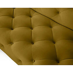 Lisa Design Gallata - canapé Chesterfield d'angle gauche - 5 places - en velours pas cher