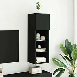 Acheter Maison Chic Meuble TV avec lumières LED, Banc TV pour salon, Meuble de rangement noir 30,5x30x90 cm -GKD50104