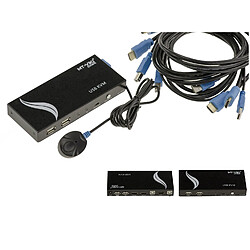 Kalea-Informatique KVM Switch Automatique Souris Clavier Ecran 2 PC - HDMI USB - Controle à distance, auto alimenté, avec Cordons - 4096x2160 