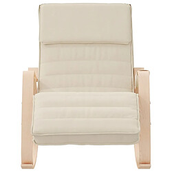 Avis Maison Chic Chaise à bascule | Fauteuil Relax, design moderne Crème Tissu -GKD47339