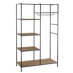 Paris Prix Étagère & Penderie en Métal """"Rack"""" 180cm Noir