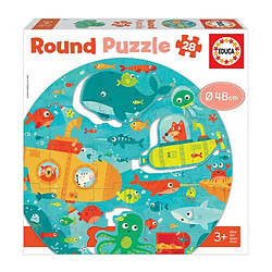 Educa Borras EDUCA - Puzzle - Puzzle rond sous la mer 28 pcs 