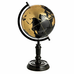 Paris Prix Statuette Déco Globe sur Pied 41cm Noir & Or