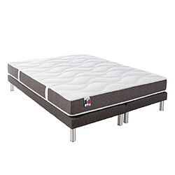 Mes Ensemble Matelas ep21/22cm 759 ressorts 160x200cm + Sommier 