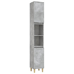 Helloshop26 Armoire de salle de bain 30 x 30 x 190 cm gris 02_0006558 