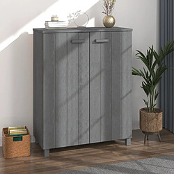 vidaXL Armoire à chaussures HAMAR Gris foncé 85x40x108 cm Pin massif 