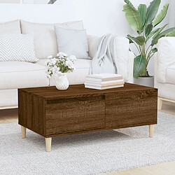 Maison Chic Table basse,Table Console Table d'appoint, Table pour salon Chêne marron 90x50x36,5 cm Bois d'ingénierie -MN60984