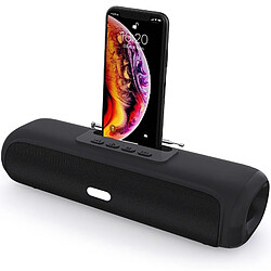 Yonis Barre Son Bluetooth TWS 10W Support Téléphone Enceinte Bluetooth Puissante 10W Avec Support Téléphone Et Antenne FM Noir YONIS