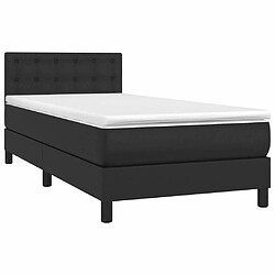 Avis Sommier à lattes et LED,Cadre à lattes de lit avec matelas pour Adulte Noir 90x200 cm -MN26789