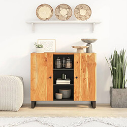 Maison Chic Buffet commode,console avec 2 portes pour rangement 90x33x75 cm bois massif d'acacia -MN80141