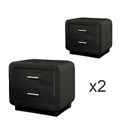 Meubler Design Table Chevet Design Zest Lot De 2 Noir 