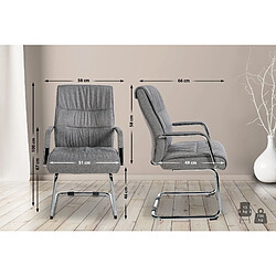 Non Lot de 2 chaises visiteur en tissu Sievert