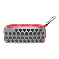 Yonis Enceinte Bluetooth Outdoor Résistante À L'Eau Avec Carabiner Appels Mains-Libres Supporte Carte TF FM U Disk Enceinte Bluetooth Étanche IPX4 Autonomie 9h TWS Série Technologie Support TF FM Rouge YONIS