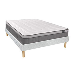 Vente-Unique Ensemble 140 x 190 cm sommier + matelas ressorts ensachés 7 zones et mémoire de forme ASGARD de YSMÉE ép.30cm - ASGARD de YSMÉE