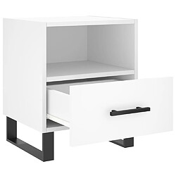 Acheter vidaXL Tables de chevet 2 pcs blanc 40x35x47,5 cm bois d’ingénierie