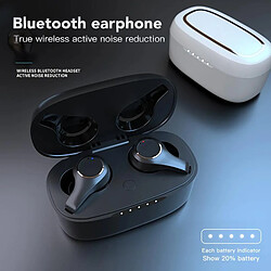 Avis Universal Écouteurs TWS Bluetooth sans fil étanche double microphone anéantissement actif du bruit régulateur tactile bouchons d'oreille écouteurs modèle C |