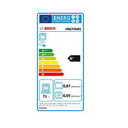 Four intégrable 71l 60cm a+ pyrolyse noir - HBG7764B1 - BOSCH