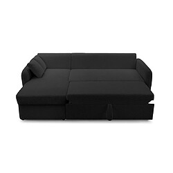 Bestmobilier Pocatello - canapé d'angle réversible 4 places - convertible avec coffre - en tissu bouclette