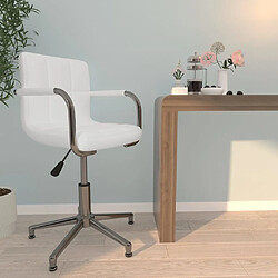 Maison Chic Chaise Gaming | Chaise de bureau Ergonomique Fauteuil pivotante Blanc Similicuir -GKD93147