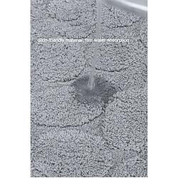 Acheter LUUCOZK Tapis de bain antidérapants absorbants à séchage rapide pour salle de bain - Gris foncé-Forme en U 40X50