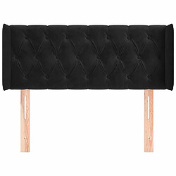 Avis Maison Chic Tête de lit scandinave avec oreilles,meuble de chambre Noir 93x16x78/88 cm Velours -MN45343