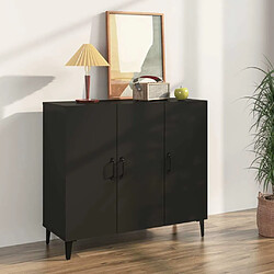 Maison Chic Buffet,Meuble de Rangement,commode pour salon,Cuisine noir 90x34x80 cm bois d'ingénierie -MN93935