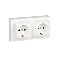 Legrand 097381 Oteo Prise double en saillie Blanc