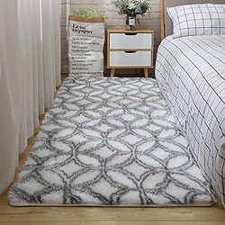 LUUCOZK Tapis à poils longs doux et moelleux pour chambre à coucher et salon - Cuivre blanc-60x160cm 