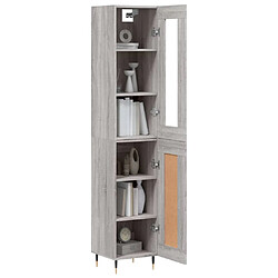 Avis Maison Chic Buffet,Meuble de Rangement,commode pour salon,Cuisine Sonoma gris 34,5x34x180 cm Bois d'ingénierie -MN34857