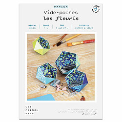 Youdoit Coffret DIY origami - 4 Vide-poches - Fleurs bleues