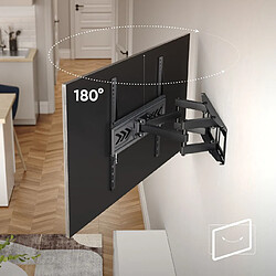 Acheter Onkron Support TV Mural pour 32 - 65 Pouces Ecran, Bras TV Mural Articulé de 45 kg - Fixation Murale TV avec VESA 100x100 - VESA 400x400 mm/Support Television Mural Pivotant Inclinable STE644-B Noir