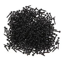 1 paquet de yeux / nez de sécurité en plastique noir pour Toy Doll Craft DIY 4mm 500pcs