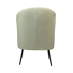 Acheter Mes Fauteuil 77x68x83 cm en tissu bouclette blanc et métal