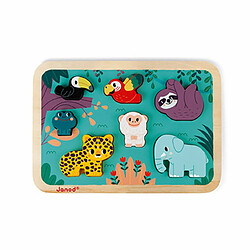 Puzzle en bois Chunky Jungle WWF 7 pièces - Janod