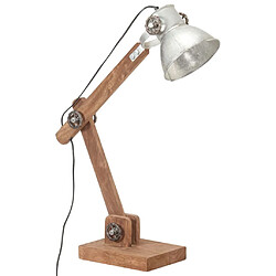 vidaXL Lampe de bureau industrielle Argenté Rond 58x18x90 cm E27