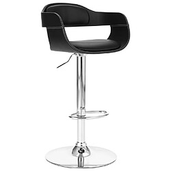 vidaXL Tabouret de bar Noir Similicuir