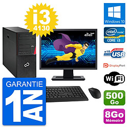 PC Tour Fujitsu P720 Ecran 22" Core i3-4130 RAM 8Go Disque 500Go Windows 10 Wifi · Occasion 