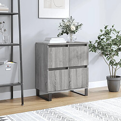 Maison Chic Buffet,Meuble de Rangement,commode pour salon,Cuisine Sonoma gris 60x35x70 cm Bois d'ingénierie -MN40961