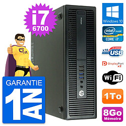 PC HP ProDesk 600 G2 SFF Intel Core i7-6700 RAM 8Go Disque 1To Windows 10 Wifi - Occasion