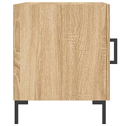 Maison Chic Table de chevet,Table de nuit,Table d'appoint pour salon chêne sonoma 40x40x50 cm bois d’ingénierie -MN84413 pas cher